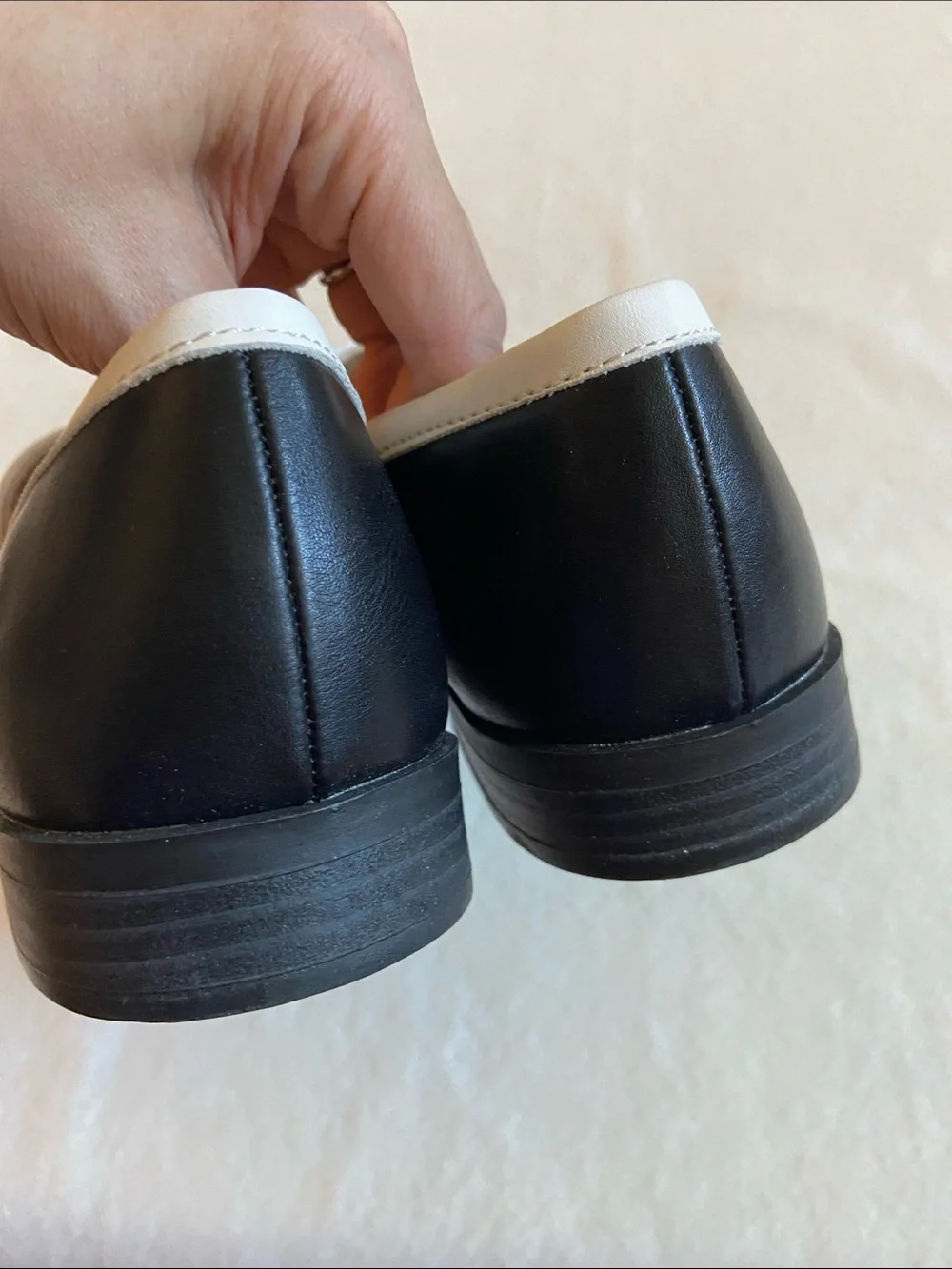 Liz Claiborne Black and White Leather Slip-On Loafers